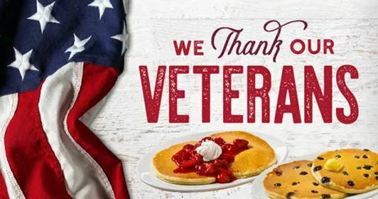 Veterans Day 2018 Free Meals - We Thank Our Veterans
